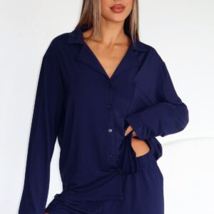Dreamscape Long Sleeve Pyjama Set Navy