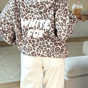 Offstage Printed Oversized Hoodie Leopard