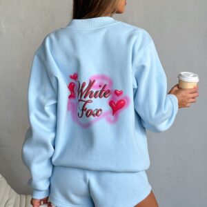 Trouble Maker Oversized Sweater Baby Blue